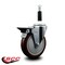 Service Caster 5'' Maroon Poly Swivel 7/8'' Expanding Stem Caster with Brake SCC-EX20S514-PPUB-MRN-PLB-78 - alternate 2